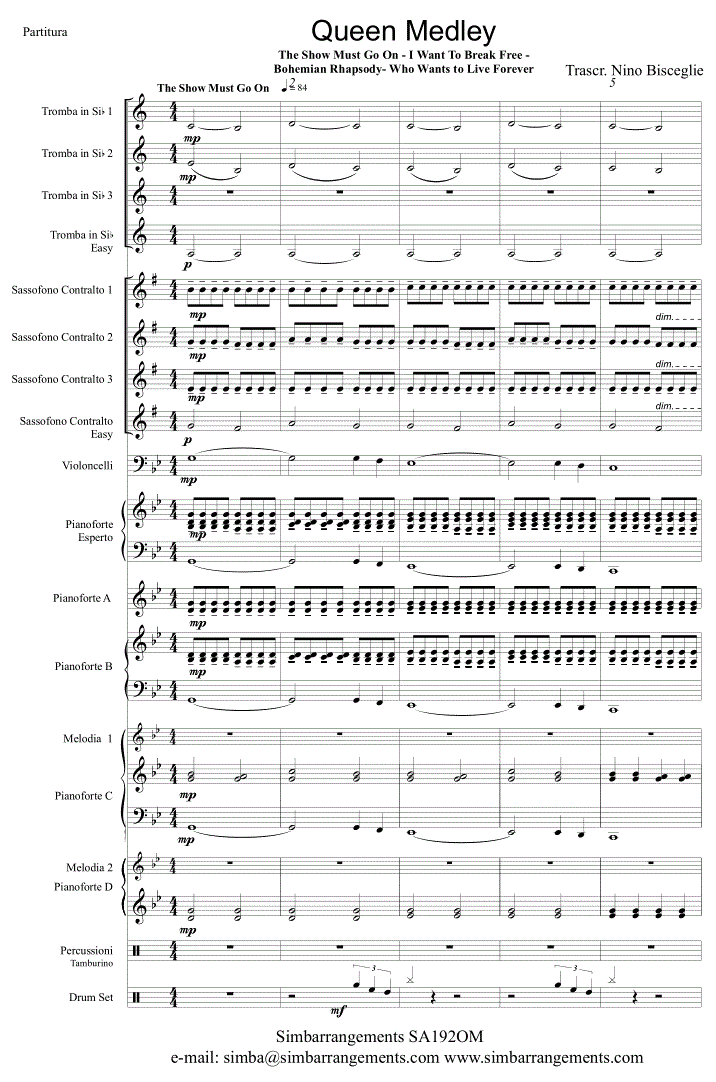 Medley Queen Partitura 1